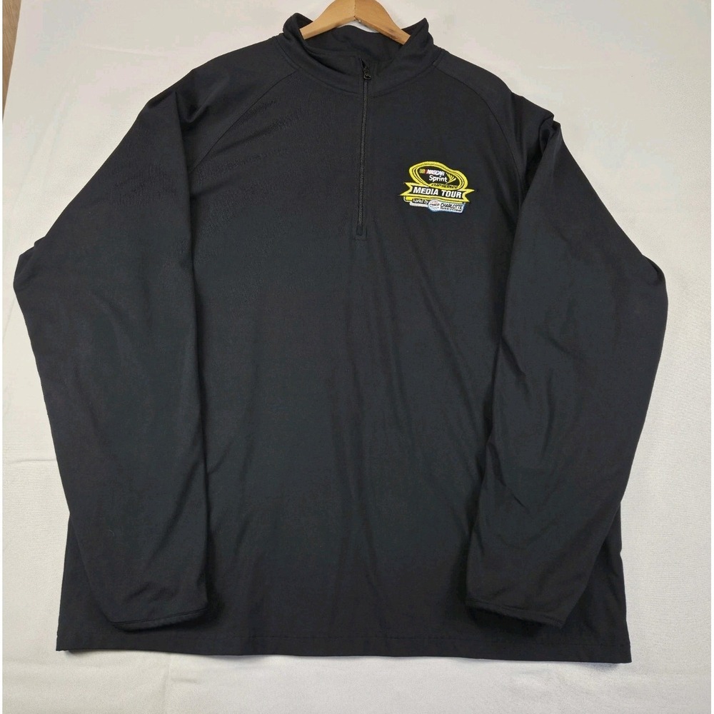Nascar Sprint Cup Series Media Tour 1/4 Zip Long Sleeve Pullover/Shirt Black 2xl